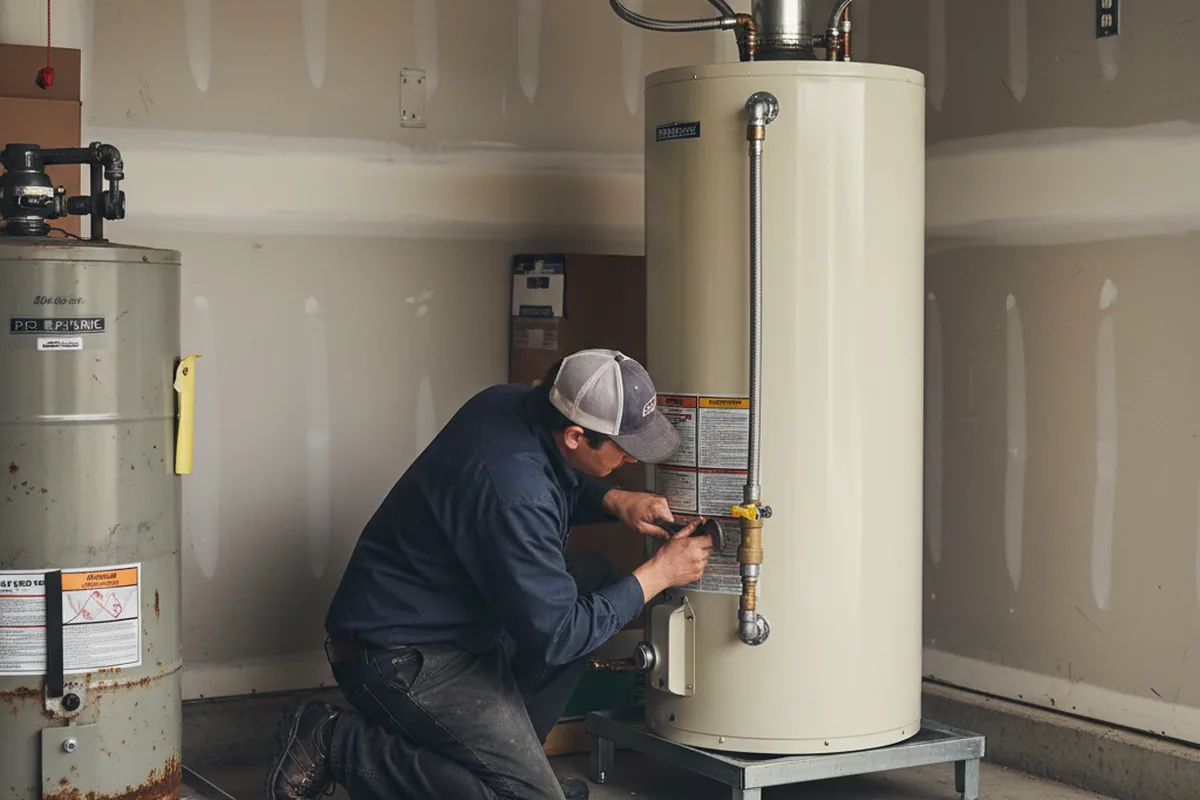 Water heater and shutoff valve replacement in Cherry Valley