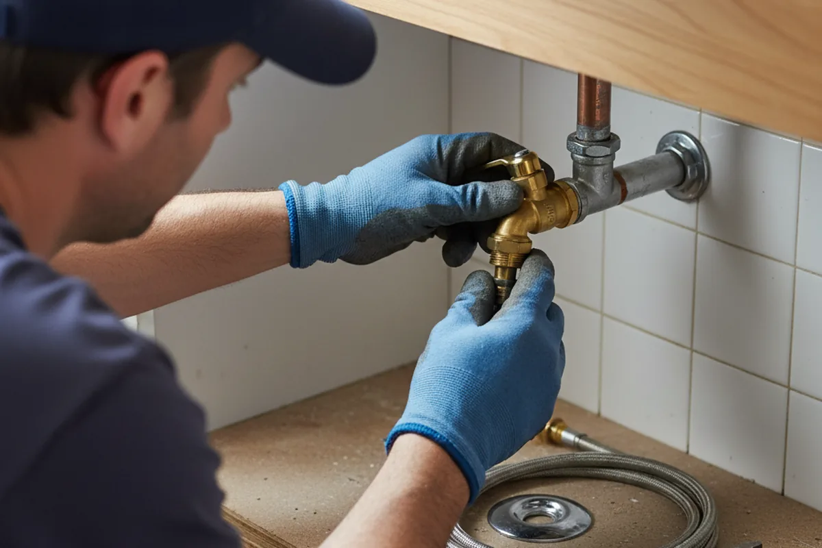 Shutoff valve and fitting work during Faucet and Fixture Repair in Cherry Valley
